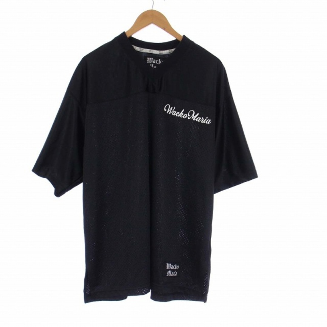 WACKO MARIA FOOT BALL SHIRT Tシャツ 半袖 L 黒 | フリマアプリ ラクマ