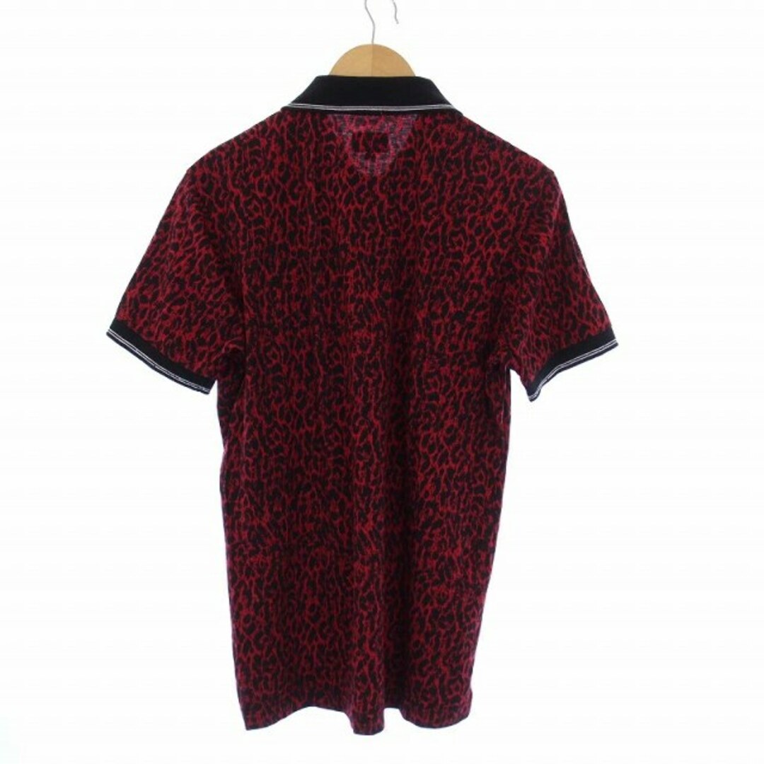 Supreme(シュプリーム)のSUPREME 13SS Leopard Polo ポロシャツ M 赤 黒 メンズのトップス(ポロシャツ)の商品写真