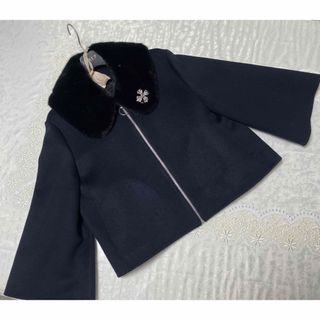 ミンク襟wool 100%ジャケット38 超美品