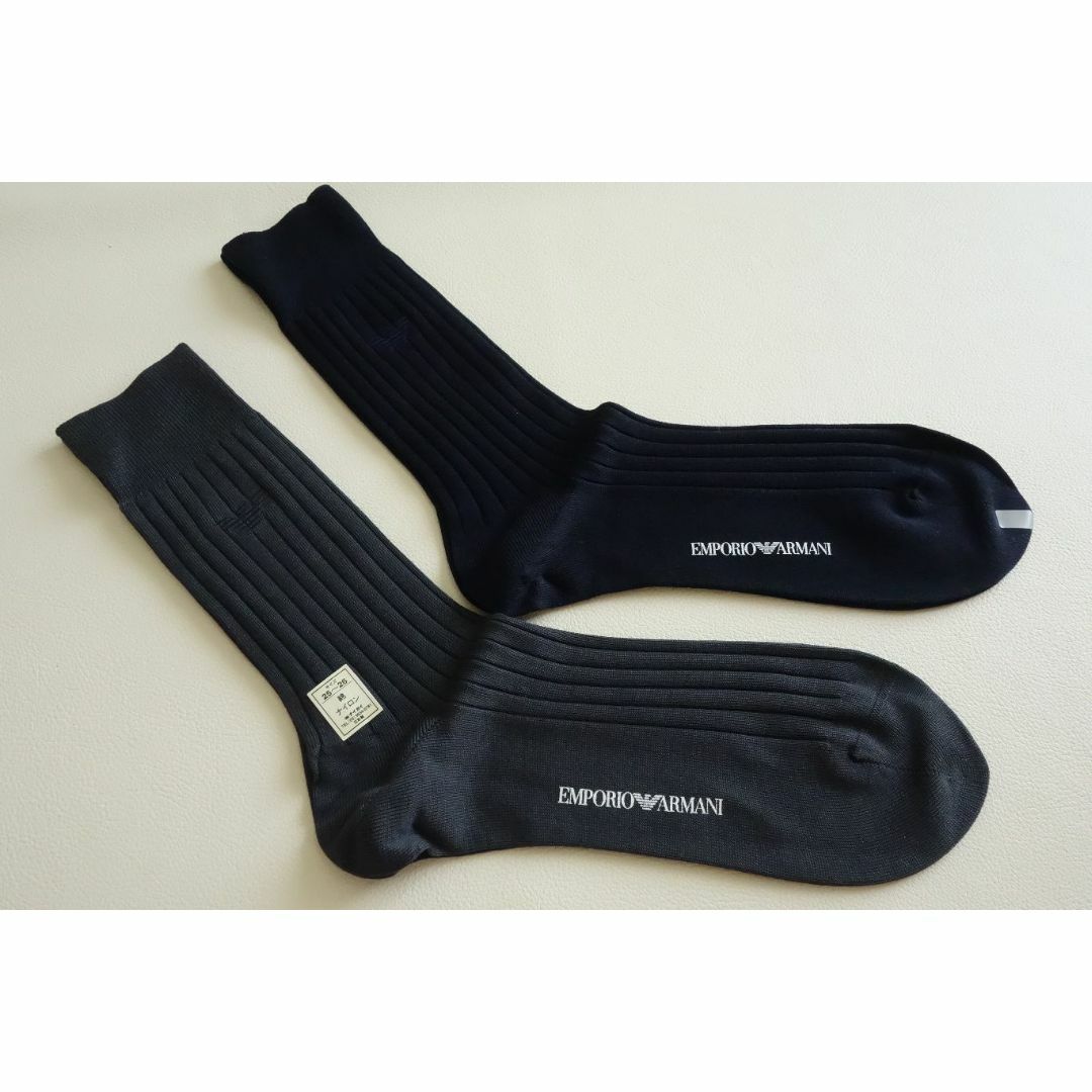 Emporio Armani(エンポリオアルマーニ)の新品 エンポリオアルマーニ メンズソックス 靴下 25～26 2枚セット メンズのレッグウェア(ソックス)の商品写真