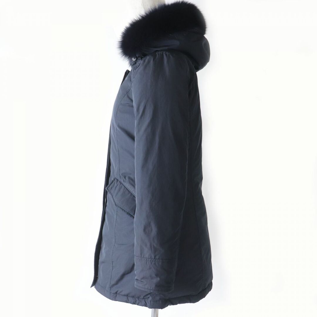 良品☆正規品 ウールリッチ 1602165 LUXURY ARCTIC PARKA ZIP UP ロゴボタン付 フォックスファー付 ダウンコート 紺  XS 日本サイズS相当