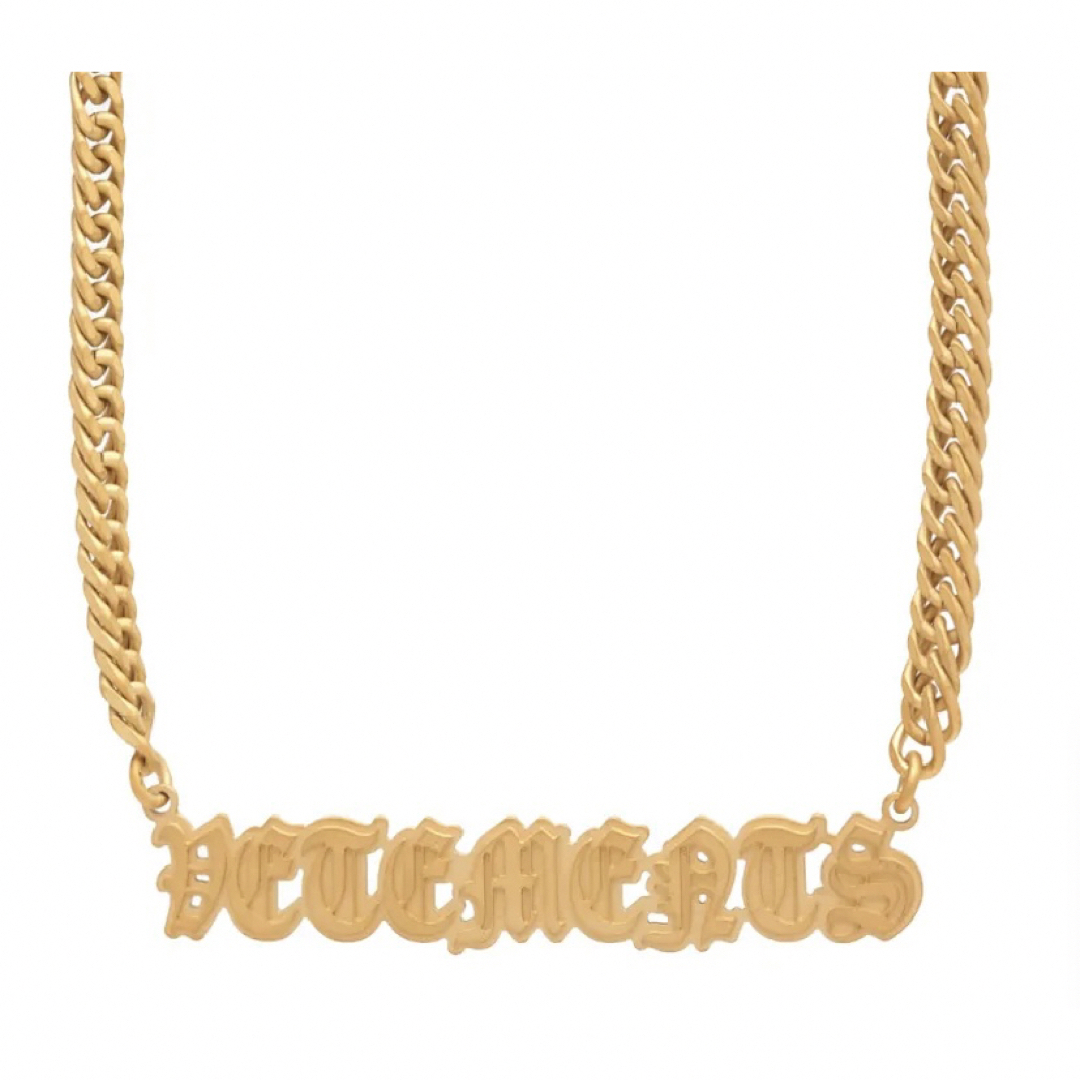 VETEMENTS LOGO NECKLACE ヴェトモン　ネックレス　真鍮