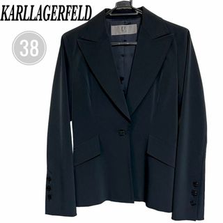 Karl Lagerfeld - KARL LAGERFELD ツイード×ベロア ジャケット グレー ...