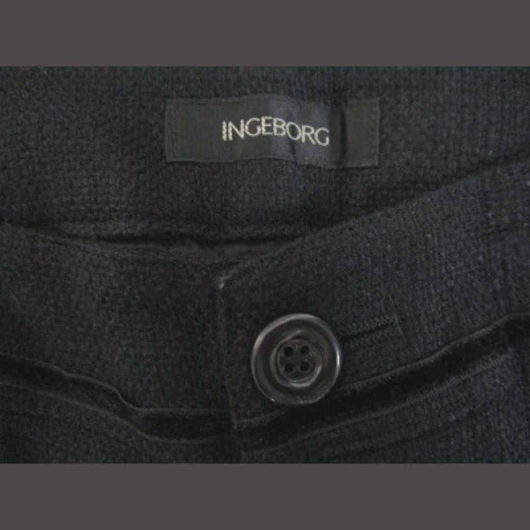 INGEBORG(インゲボルグ)のインゲボルグ INGEBORG クロップドパンツ スラックス ブラック 黒 9 レディースのパンツ(その他)の商品写真