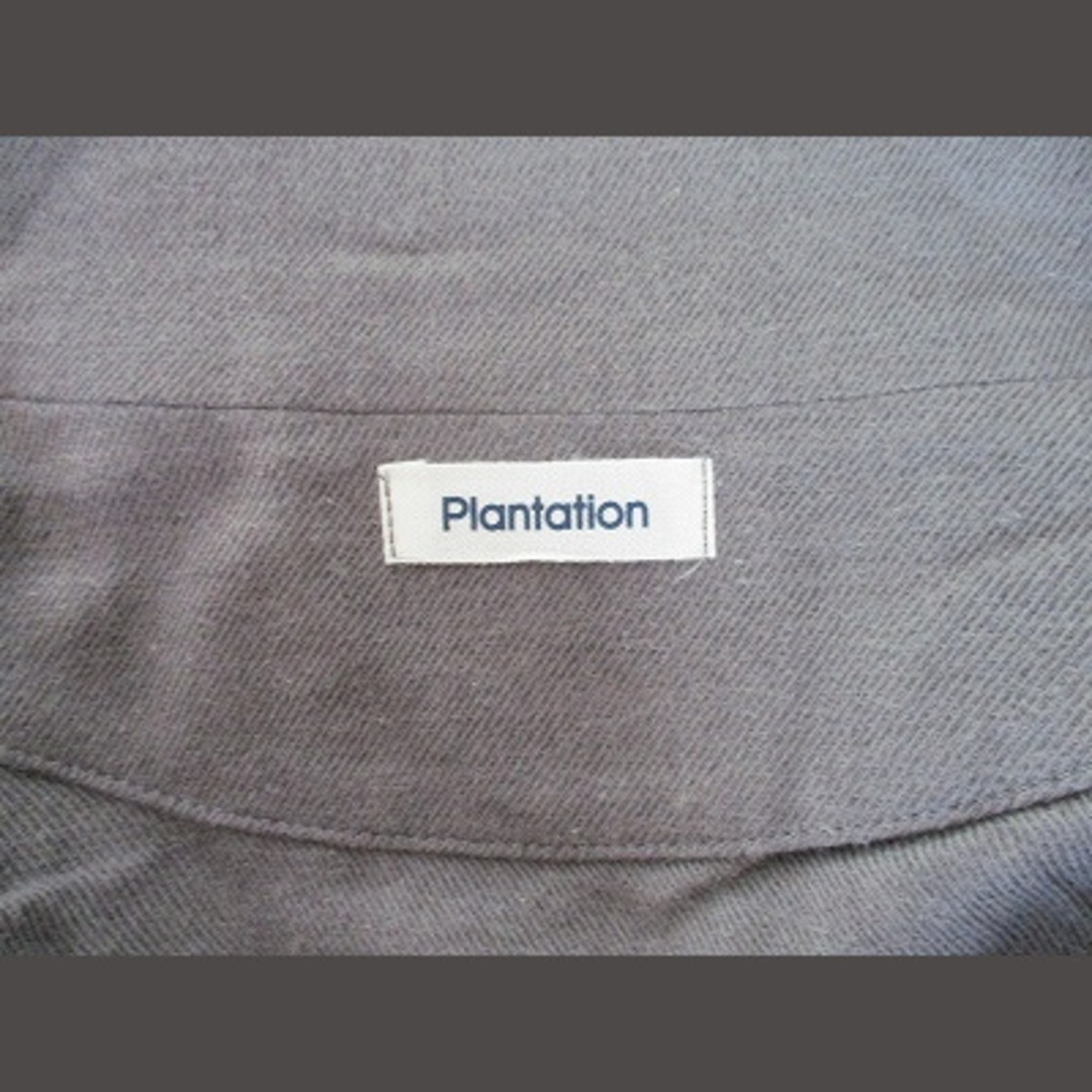 Plantation(プランテーション)のプランテーション ライトアウター ロングシャツジャケット グレー系 M レディースのジャケット/アウター(その他)の商品写真