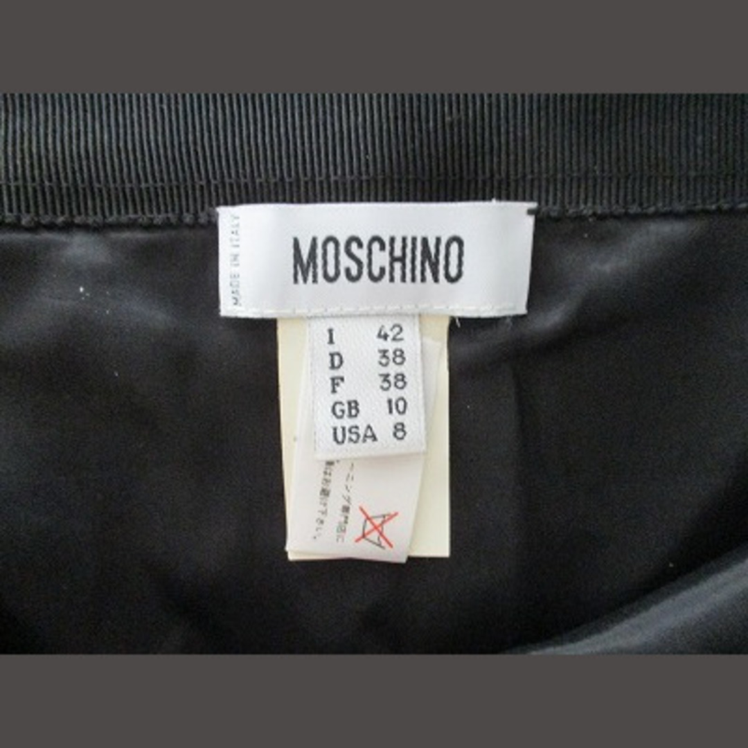 MOSCHINO(モスキーノ)のモスキーノ ひざ丈スカート フリル イタリア製 ブラック 42 レディースのスカート(ひざ丈スカート)の商品写真