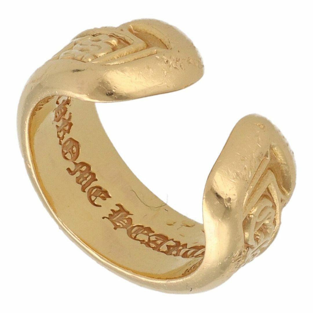 CHROME HEARTS クロムハーツ スクロールラベルリング スモール 22K 指輪 インボイス アクセサリー ロゴ ゴールド 18027862 AO