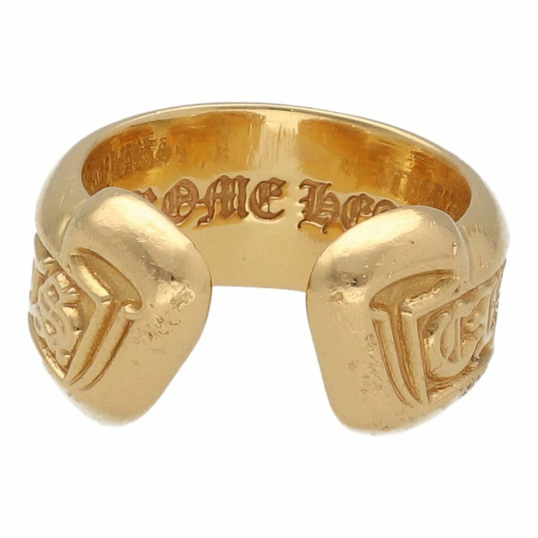 CHROME HEARTS クロムハーツ スクロールラベルリング スモール 22K 指輪 インボイス アクセサリー ロゴ ゴールド 18027862 AO