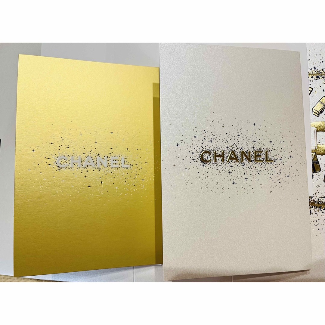 シャネル CHANEL 2023年　ホリデー　メッセージカード　レターセット ハンドメイドの文具/ステーショナリー(カード/レター/ラッピング)の商品写真