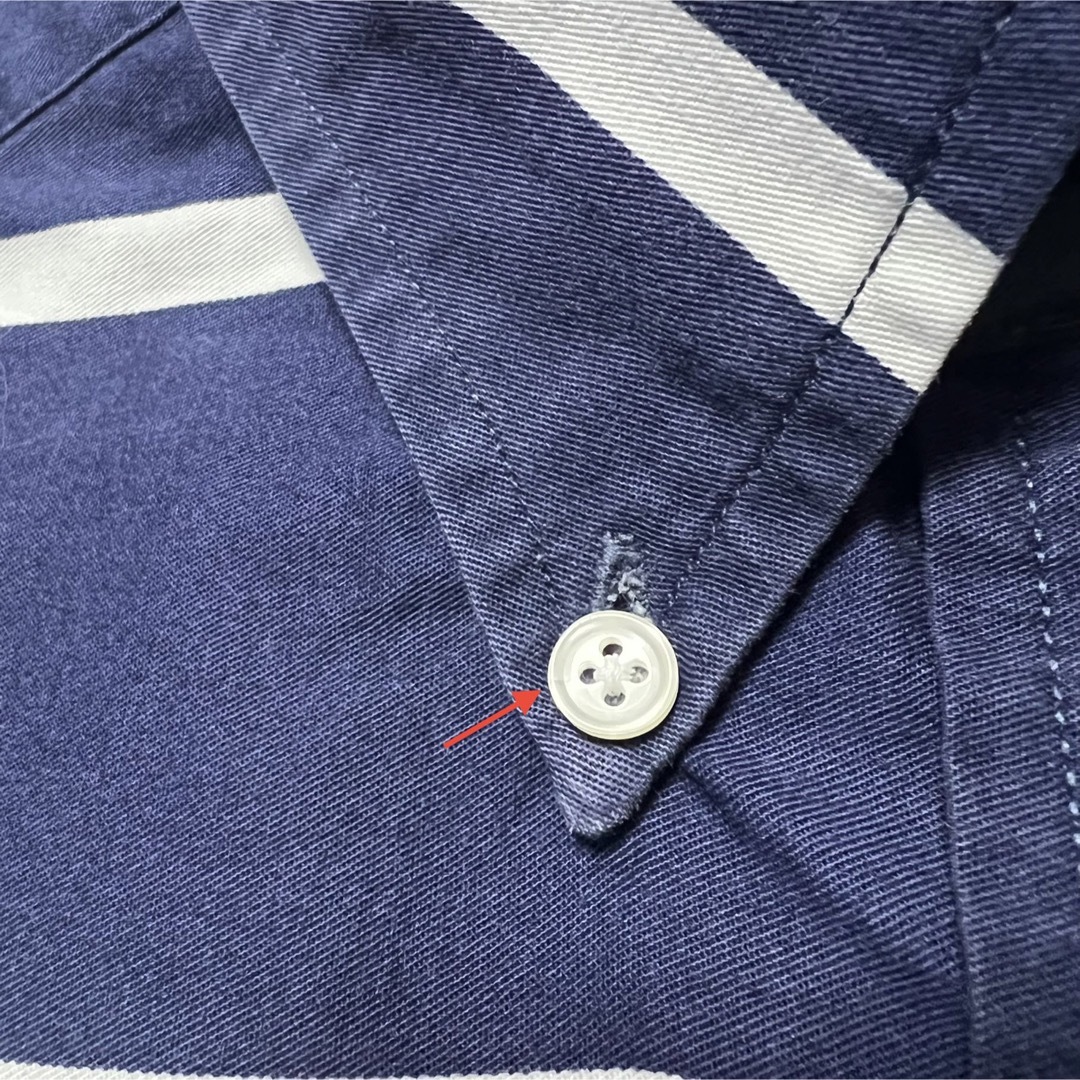 TOMMY HILFIGER(トミーヒルフィガー)のトミーヒルフィガー☆エンブレム刺繍ロゴボーダーシャツ 90s メンズのトップス(シャツ)の商品写真