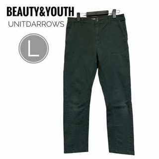 ビューティアンドユースユナイテッドアローズ(BEAUTY&YOUTH UNITED ARROWS)の☆ビューティー＆ユース☆チノテーパードパンツ　グリーン　 Lサイズ(チノパン)