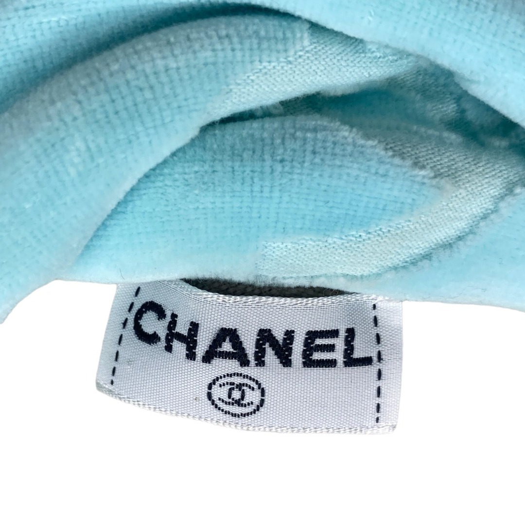 CHANEL(シャネル)の[USED/中古]CHANEL シャネル 半袖Ｔシャツ ココマーク トップス ヴィンテージ 水色 38 ベロア ココマークボタン 中古 tdc-001765-4d レディースのトップス(Tシャツ(半袖/袖なし))の商品写真