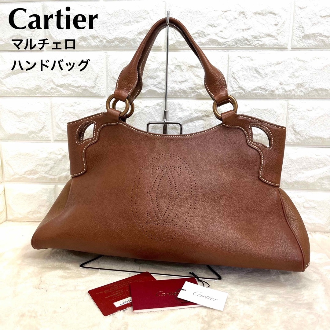 Cartier - 訳あり 美品 カルティエ マルチェロ レザー ハンドバッグの
