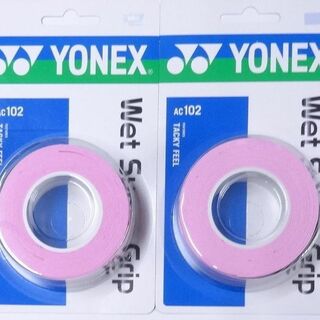 ヨネックス(YONEX)のヨネックス　ウェットスーパーグリップ AC102［3本入］フレンチピンク×2個(バドミントン)