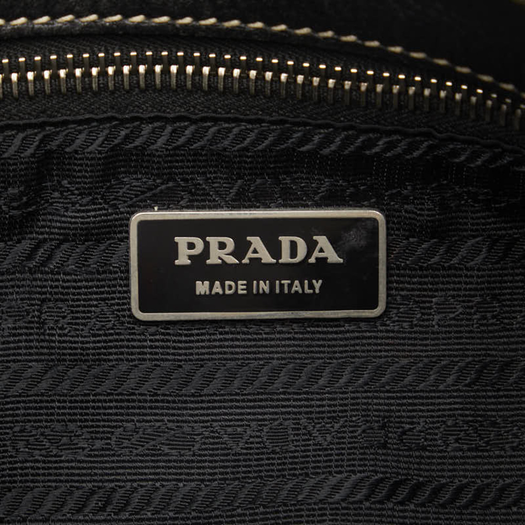 プラダ ロゴ型押し ステッチ シルバー金具 ハンドバッグ ワンショルダーバッグ ナイロン レディース PRADA 【1-0120589】 7