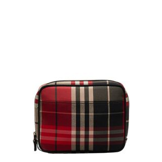 バーバリー(BURBERRY)のバーバリー チェック ポーチ キャンバス レディース BURBERRY 【1-0121861】(ポーチ)