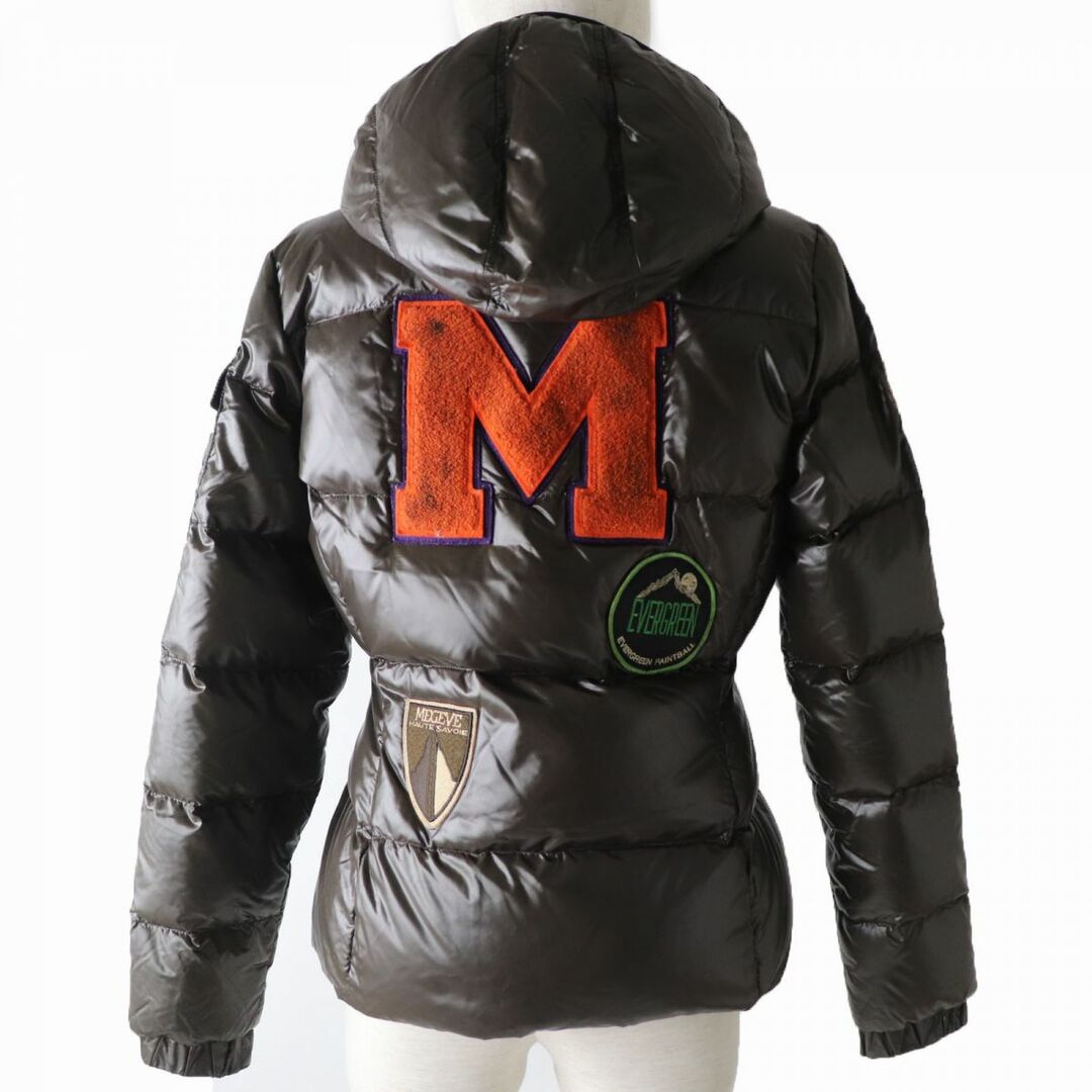 良品☆正規品 MONCLER モンクレール K2スペシャル ZIP UP ビッグワッペン・フード付き ダウンジャケット ダークブラウン 0  ブルガリア製　J10-st30316-833