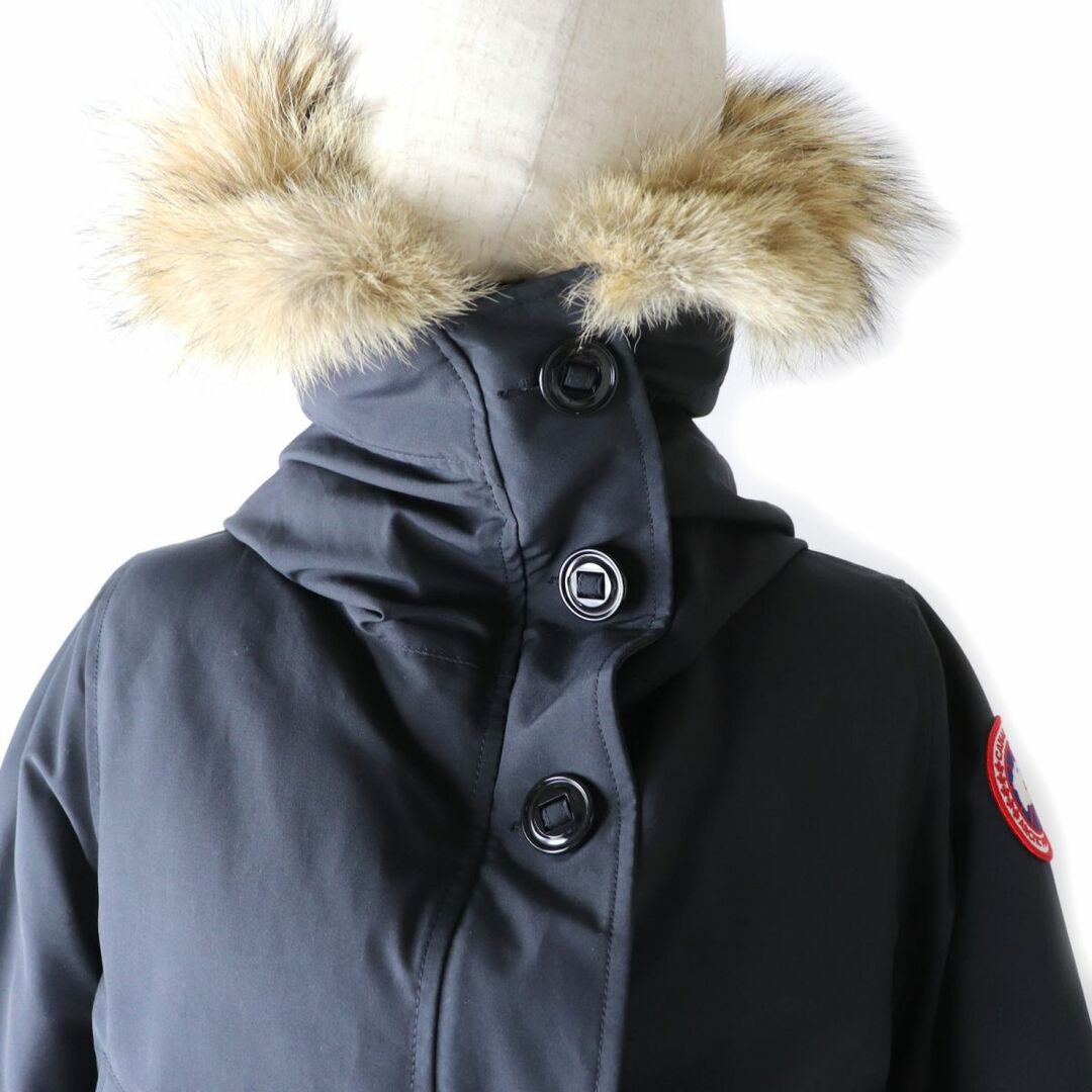 美品☆国内正規品 カナダグース 2603JL BRONTE PARKA ブロンテ パーカー ファー・フード付 ZIP UP ダウンコート ネイビー Ｍ  カナダ製　J08-st30316-573