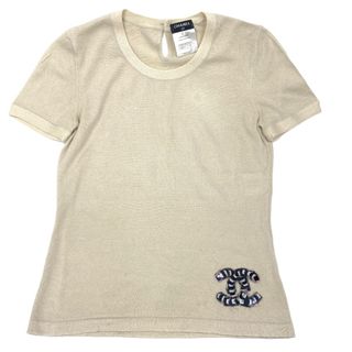 CHANEL シャネル 半袖 ニット カットソー  Tシャツ 黄色 イエロー