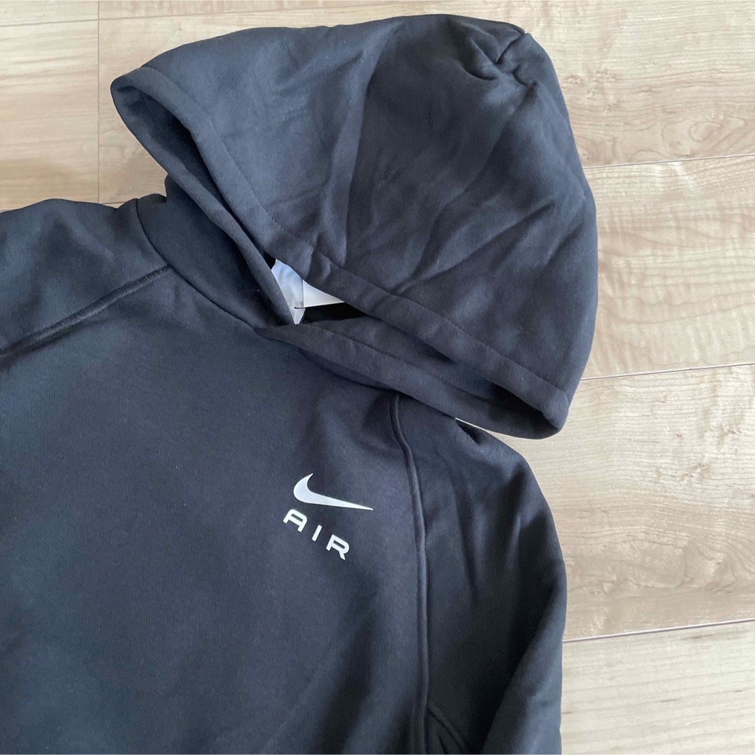 NIKE ナイキ エアー ジュニア 裏起毛 プルオーバー ブラック 黒 160 3