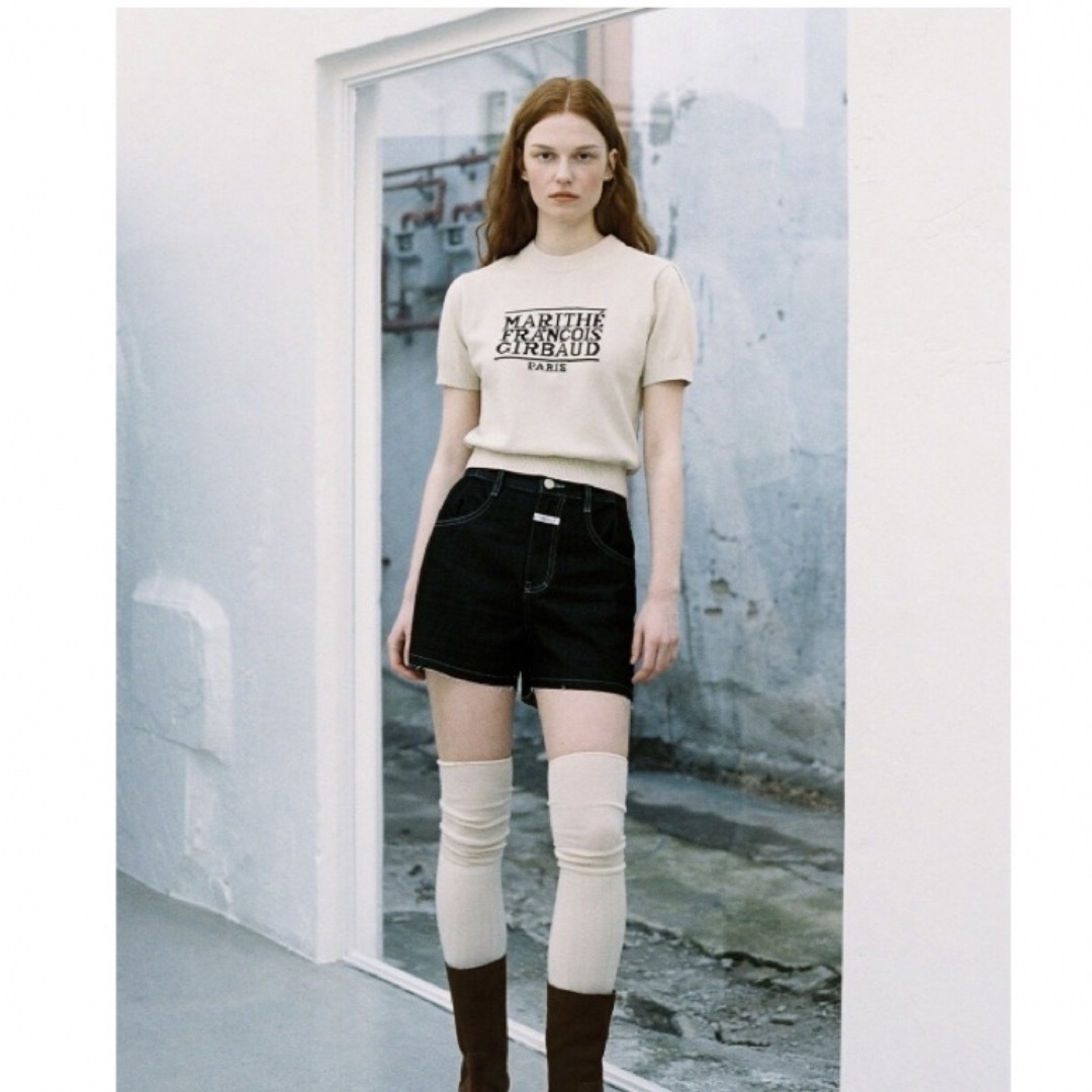 MARITHE + FRANCOIS GIRBAUD - 【Marithe】W CLASSIC LOGO HALF KNIT ...