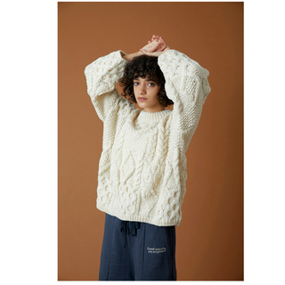 enof cropped knit オフホワイト