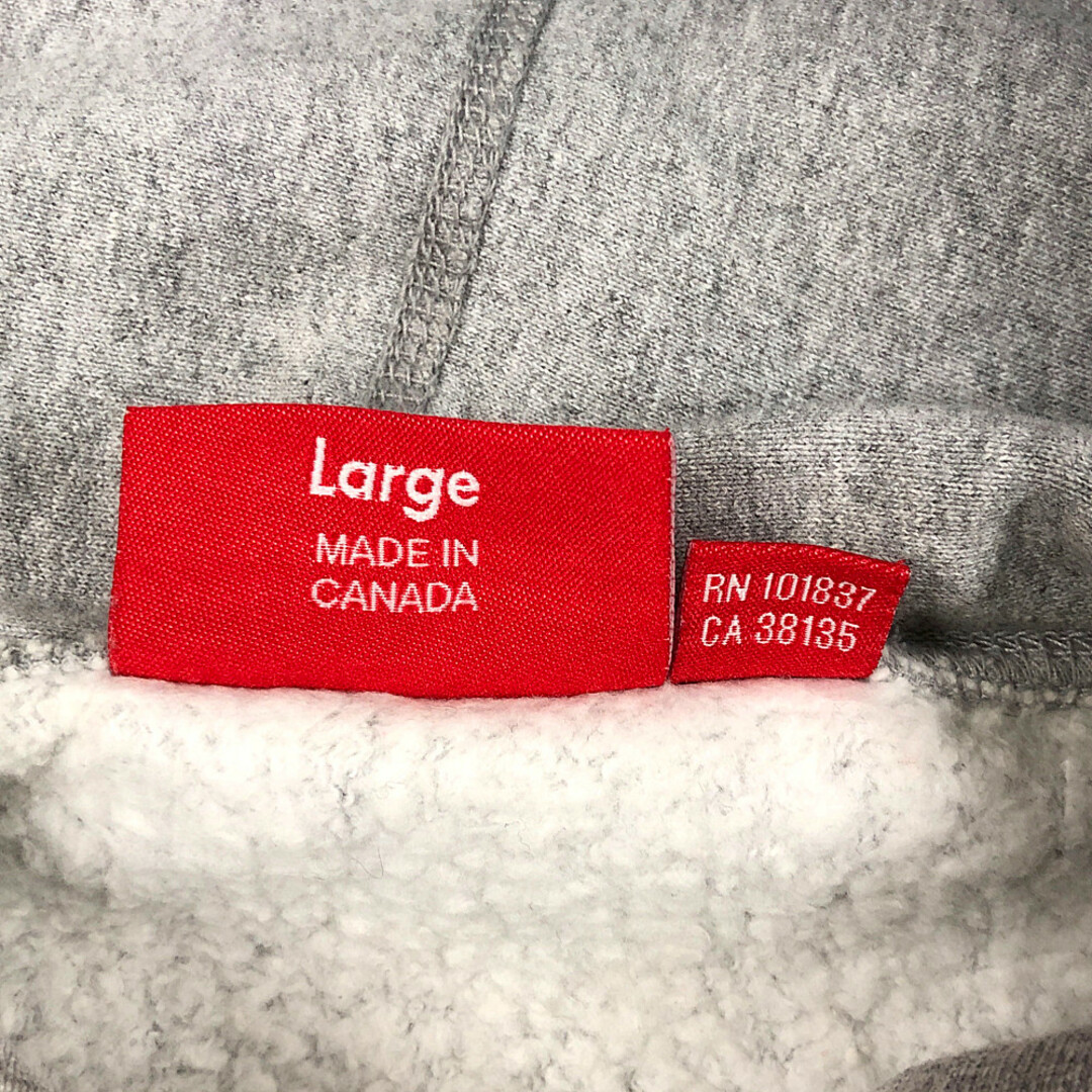 SUPREME シュプリーム KAWS Chalk Box Logo Hooded Sweat shirt カウズ チョーク ボックスロゴ パーカー グレー サイズL 正規品 / 32248