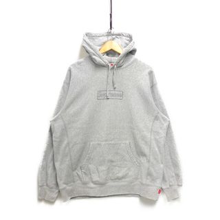 SUPREME シュプリーム KAWS Chalk Box Logo Hooded Sweat shirt カウズ チョーク ボックスロゴ パーカー  グレー サイズL 正規品 / 32248