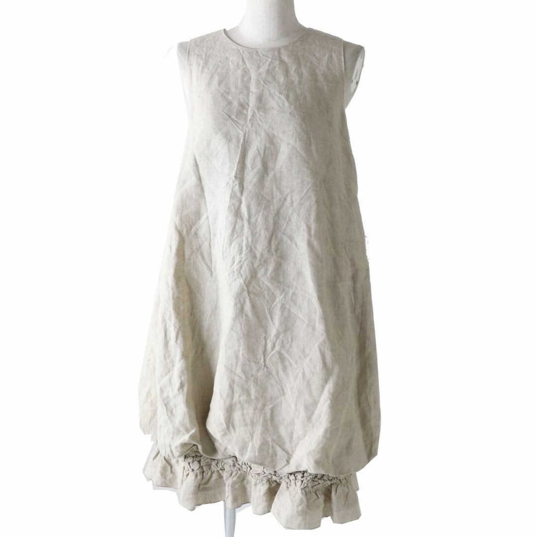 極美品◎正規品 日本製 DAISY LIN for FOXEY デイジーリンフォーフォクシー 32739 レディース リネン100% ノースリーブワンピース BEG 40 | フリマアプリ ラクマ