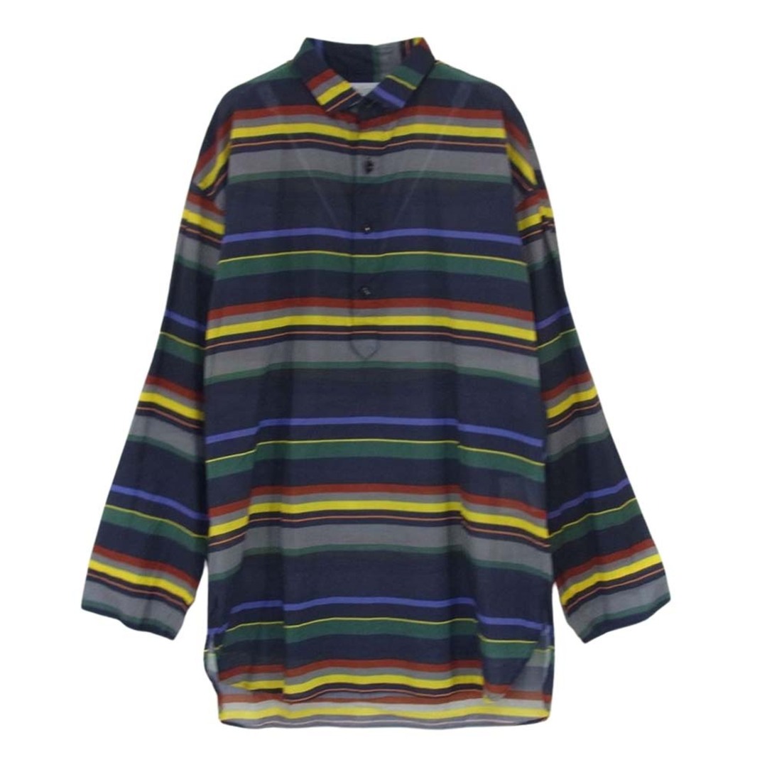 kolor(カラー)のkolor カラー 長袖シャツ 18SS 18SCM-B12117 MULTI STRIPE SHIRT マルチ ストライプ 長袖 プルオーバ― シャツ ブラウス マルチカラー系 ネイビー系 1【中古】 メンズのトップス(シャツ)の商品写真