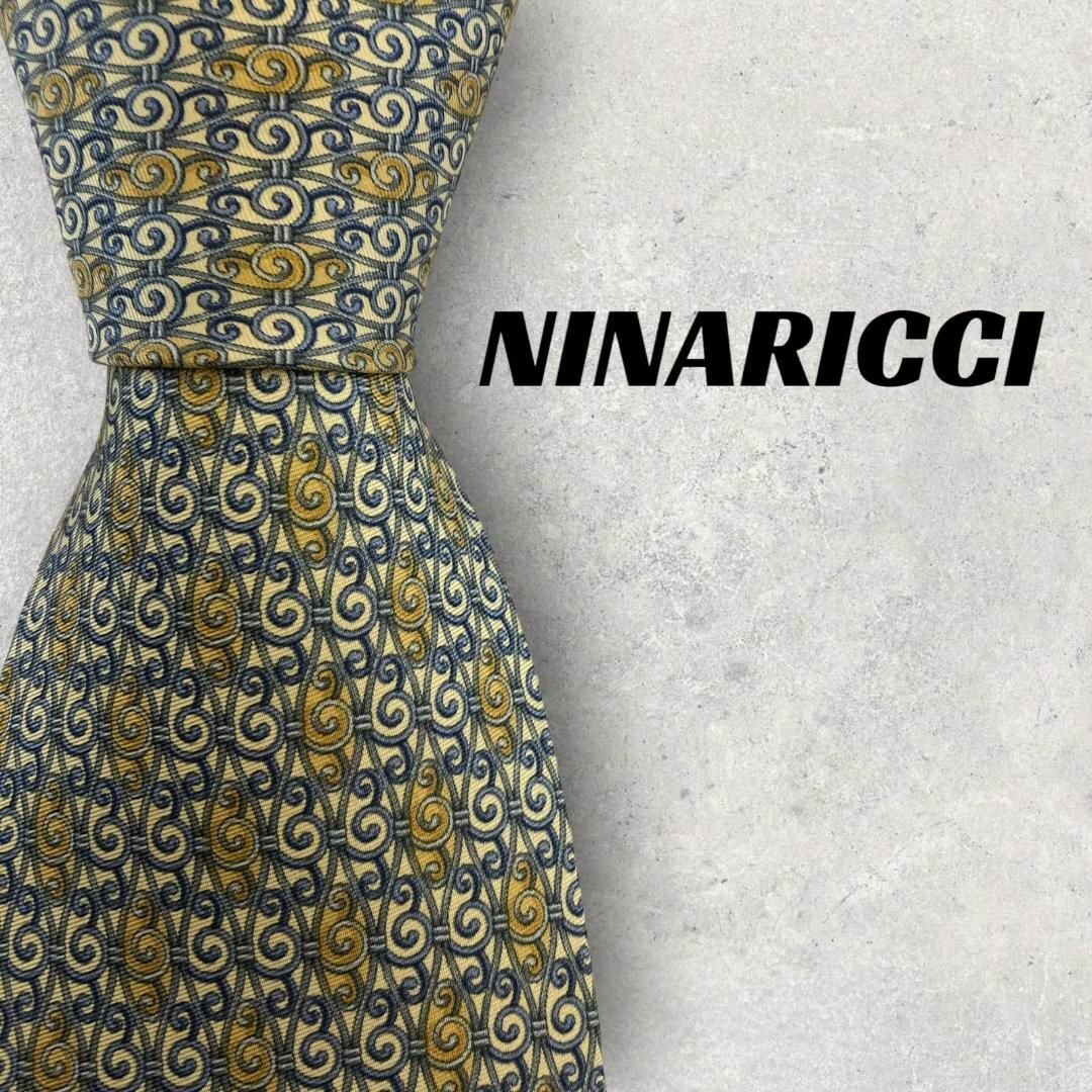NINA RICCI(ニナリッチ)の【5379】良品！NINARICCI　ネクタイ　クリーム色系 メンズのファッション小物(ネクタイ)の商品写真