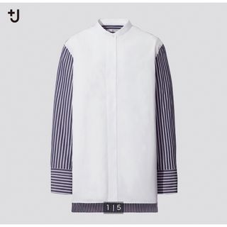 ユニクロ(UNIQLO)のユニクロ +J スーピマコットン スタンドカラー ストライプシャツ UNIQLO(シャツ/ブラウス(長袖/七分))