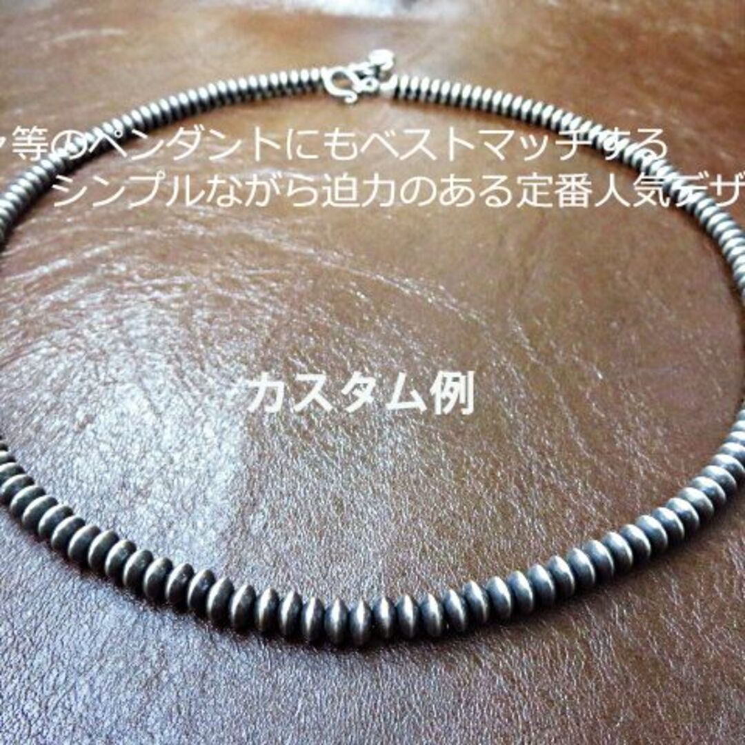 ナバホ ビーズネックレス ハンドメイド シルバー925 インディアンジュエリー