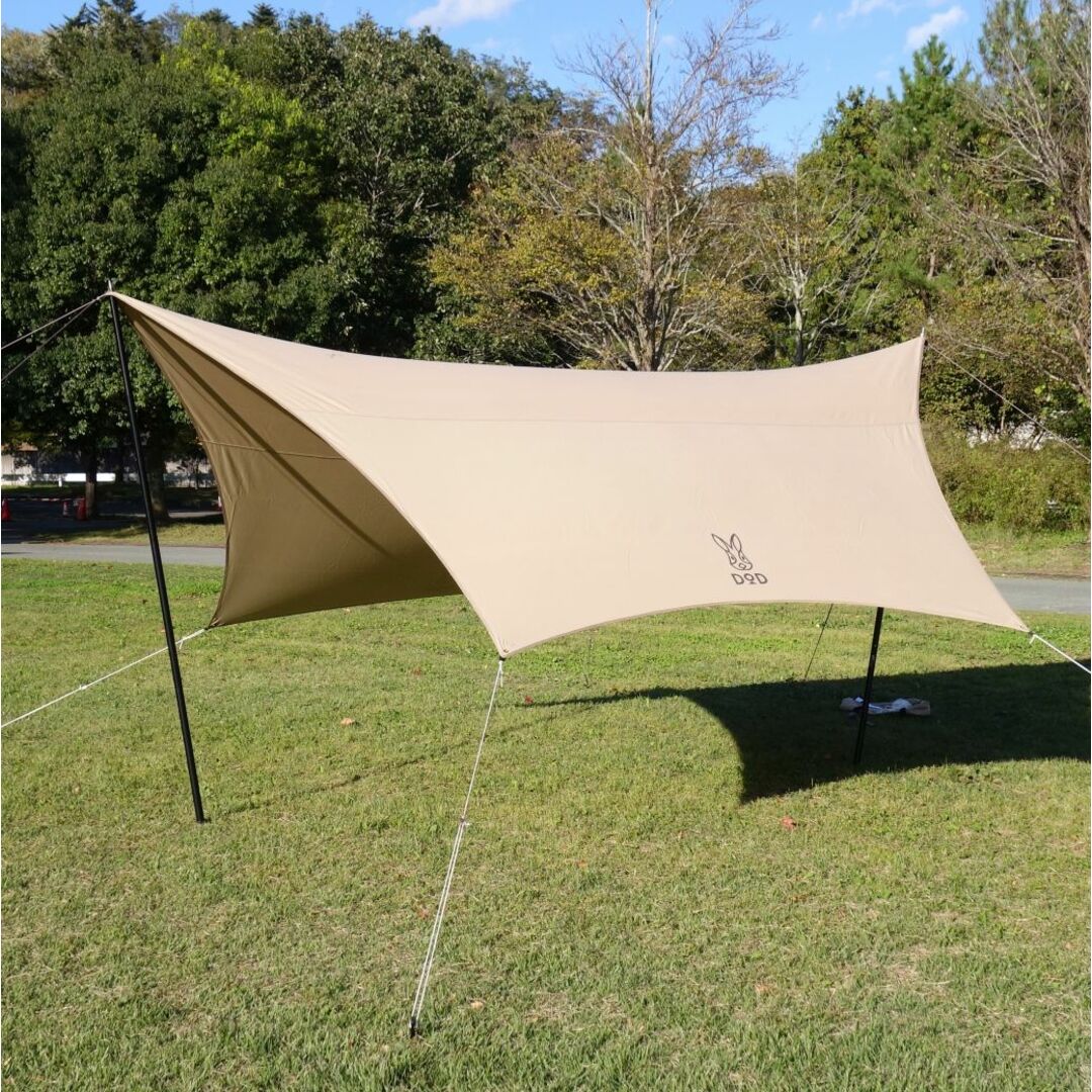 美品 ディーオーディー DOD ALL RIGHT TARP ヘーキサタープ TT5-582-TN ヘキサ タープ 日除け キャンプ アウトドア |  フリマアプリ ラクマ