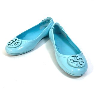 トリーバーチ(Tory Burch)のトリーバーチ Tory Burch ロゴ 75472 フラット バレエシューズ  パンプス エナメル ブルー(ハイヒール/パンプス)