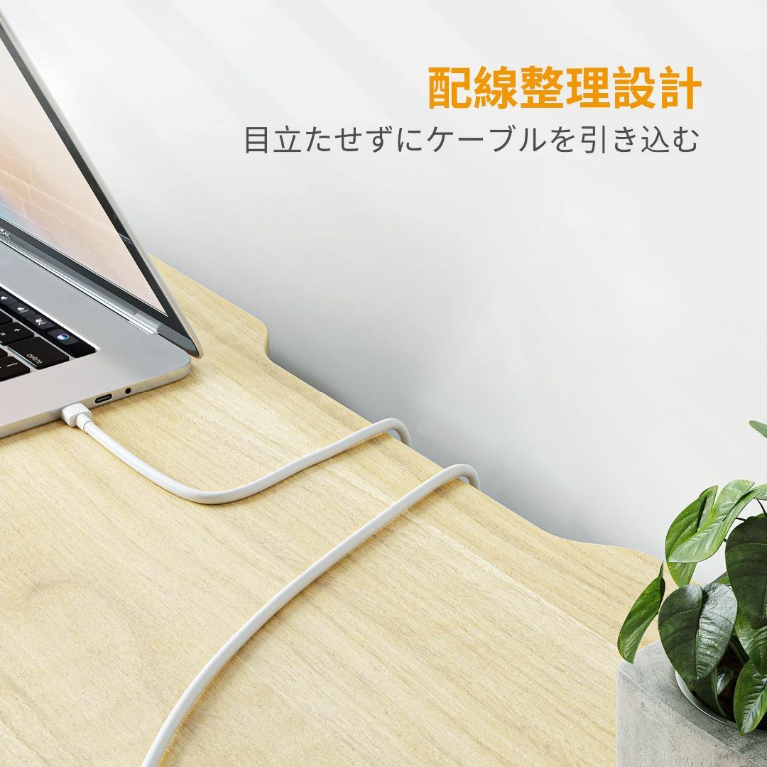 インテリア/住まい/日用品【色: ナチュラル】CubiCubi デスク 勉強机 組み立て簡単 頑丈 パソコ