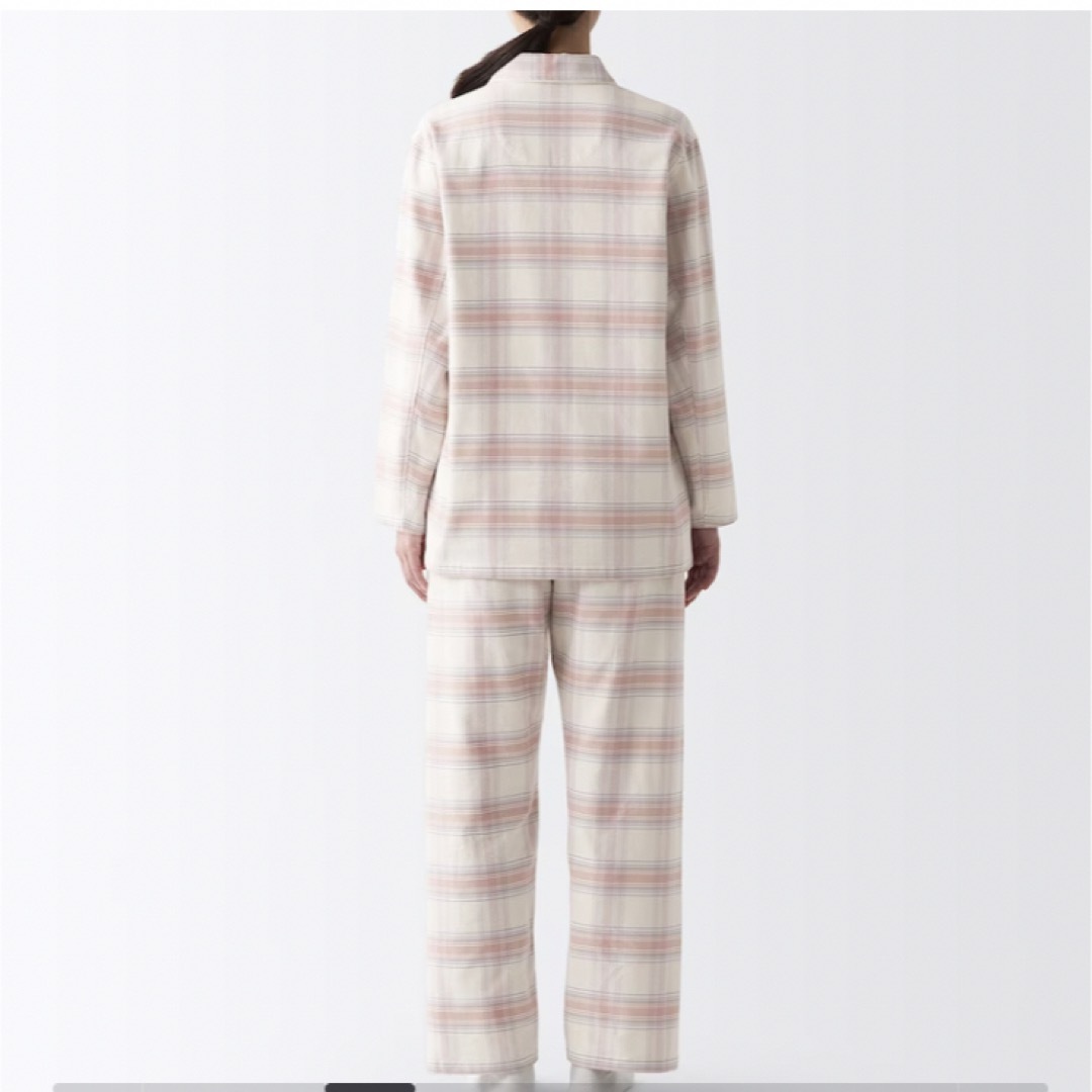 MUJI (無印良品)(ムジルシリョウヒン)の無印良品 フランネルパジャマMサイズ ピンクチェック新品 上着のみ 暖かい レディースのルームウェア/パジャマ(パジャマ)の商品写真