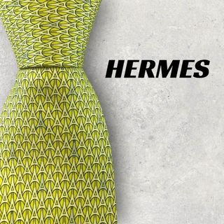 エルメス(Hermes)の【5394】良品！HERMES　ネクタイ　グリーン系.(ネクタイ)