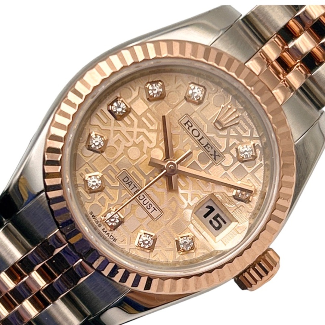 ロレックス ROLEX デイトジャスト26 ホリコン PG/SS/ダイヤモンド レディース 腕時計