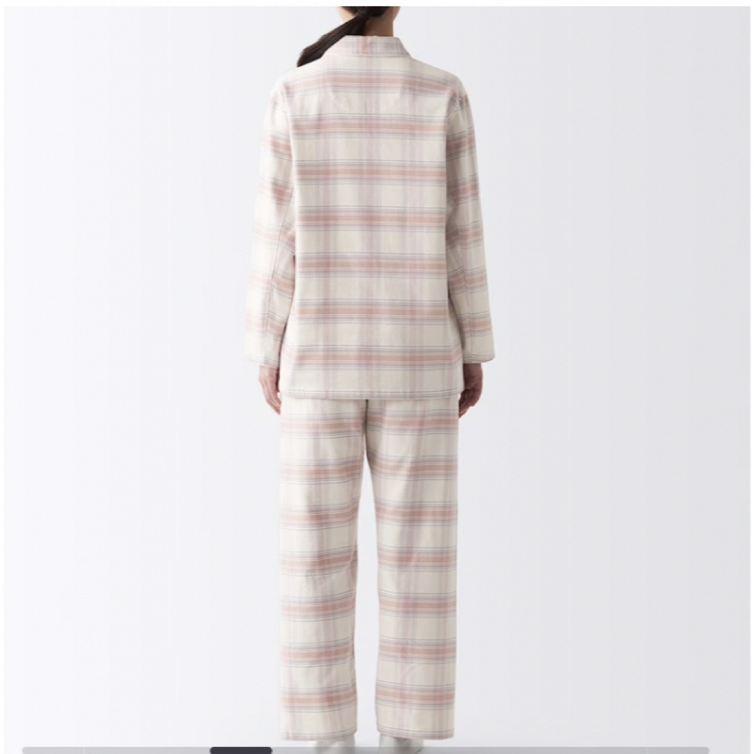 MUJI (無印良品)(ムジルシリョウヒン)の無印良品 フランネルパジャマLサイズ ピンクチェック上着のみ 新品暖かい レディースのルームウェア/パジャマ(パジャマ)の商品写真