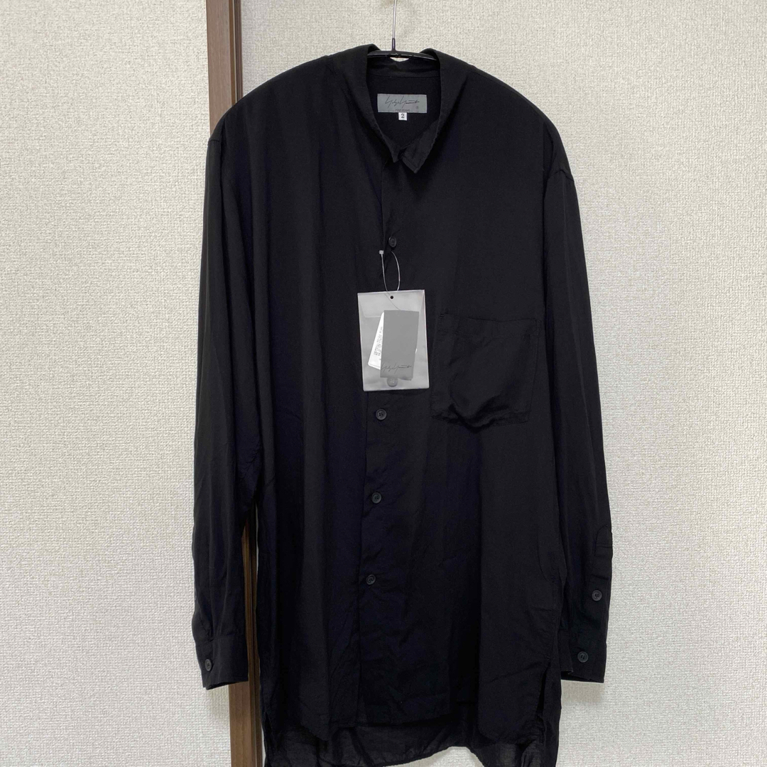 タグ付き Yohji Yamamoto 21SS スタンド衿 ブラウス-