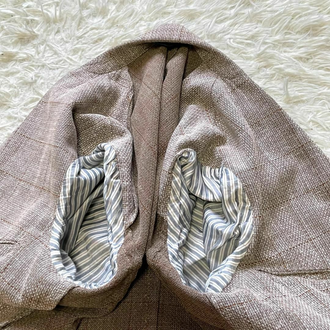 売れ BOGLIOLI COAT コットンリネン ウインドウペンチェックジャケット 売れ BOGLIOLI COAT コットンリネン ウインドウペンチェックジャケット