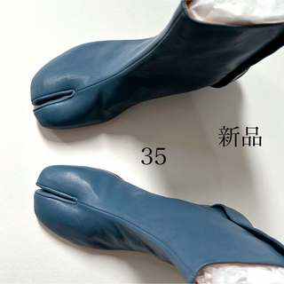 マルタンマルジェラ(Maison Martin Margiela)の新品 メゾン マルジェラ メゾンマルジェラ 足袋ブーツ タビ ブルー 35(ブーツ)