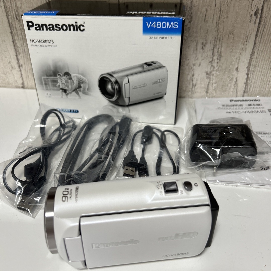 Panasonic  デジタルハイビジョン ビデオカメラ HC-V480MS-K