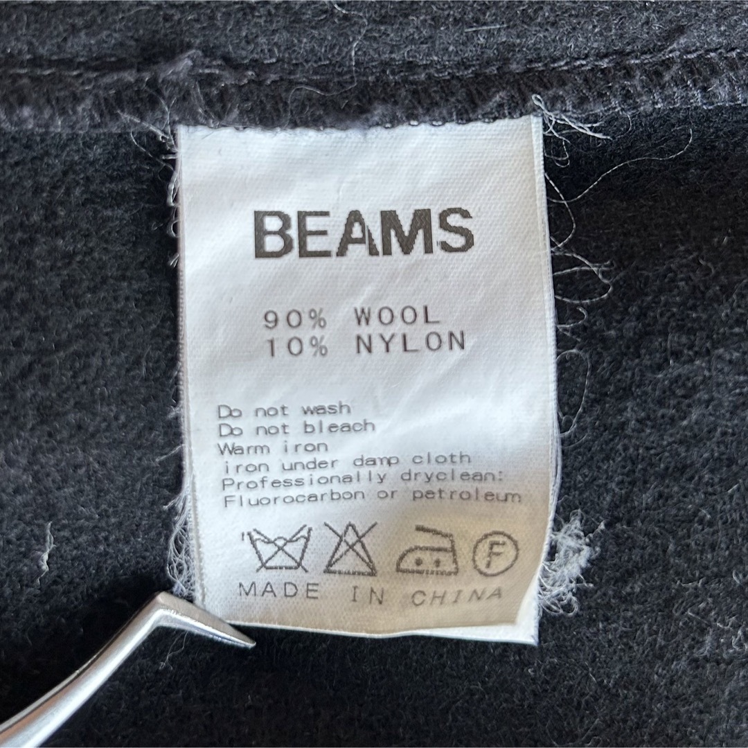 BEAMS ビームス ウール混 ジャケット ブラック サイドベンツ S 4