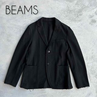 ビームス(BEAMS)のBEAMS ビームス ウール混 ジャケット ブラック サイドベンツ S(テーラードジャケット)