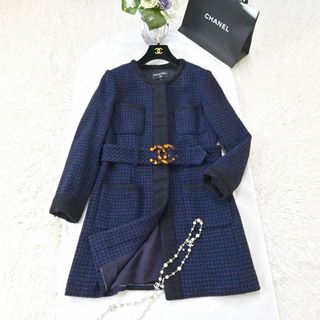 シャネル(CHANEL)の★CHANEL★新品同様★レア★ビッグCOCO★ツイード★ドレス★コート(ロングコート)