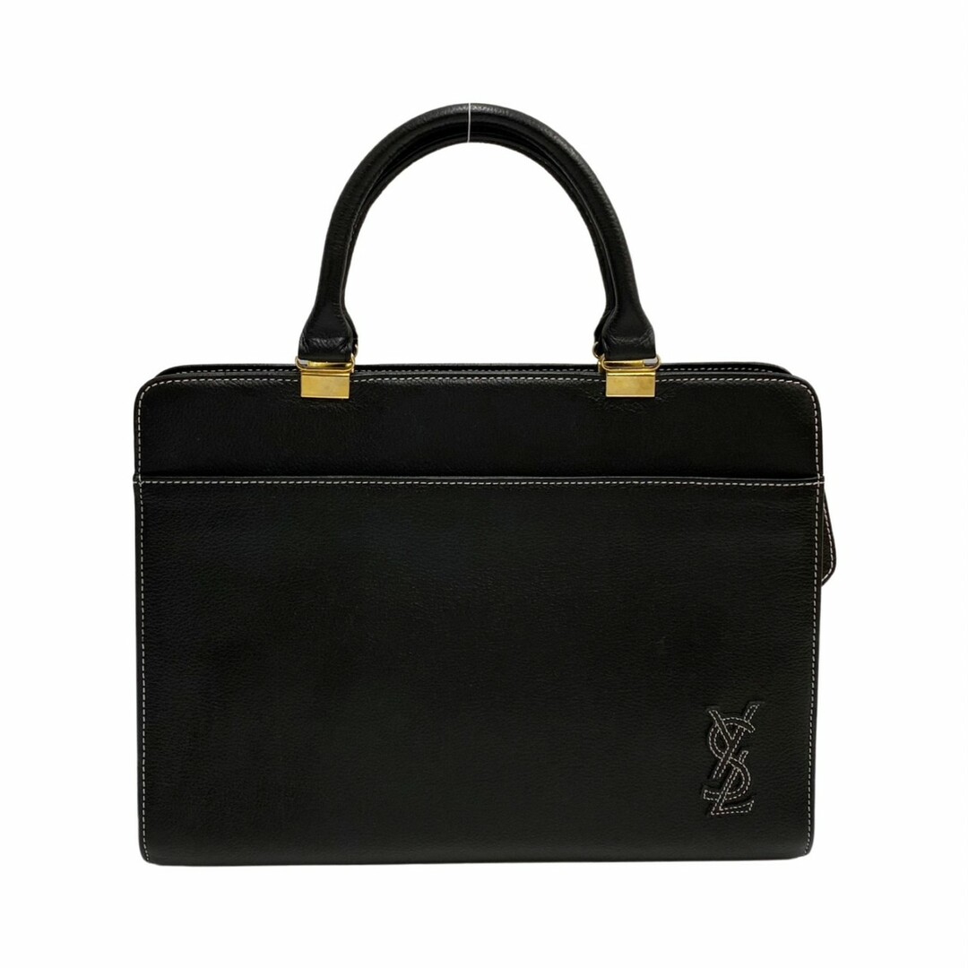 未使用保管品 イヴサンローラン YSL ロゴ レザー ショルダーバッグ 黒