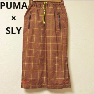 スライ(SLY)のPUMA × SLY プーマ　スライ　コラボ　スカート  チェック　蛍光(ロングスカート)