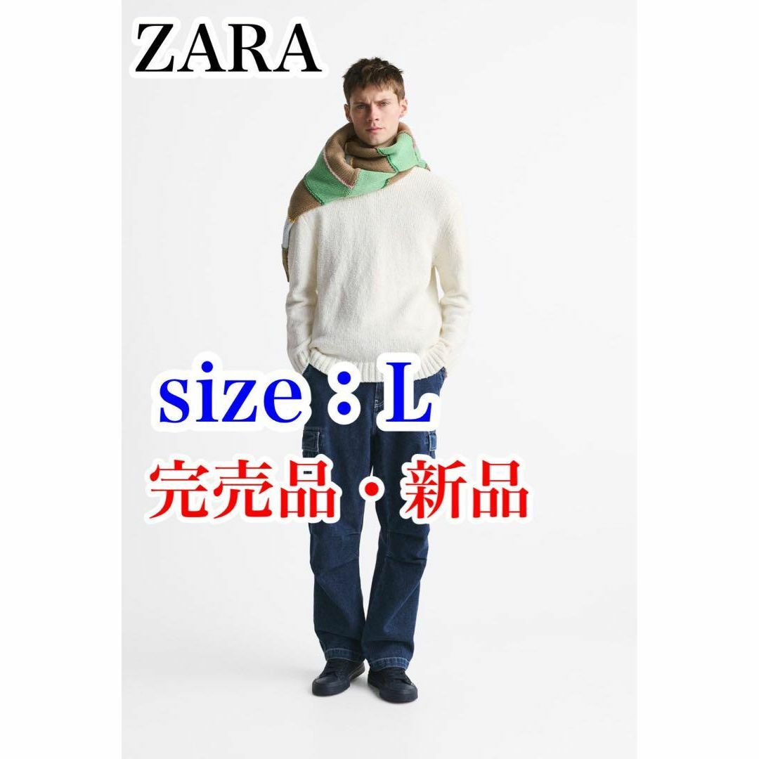 【送料無料・完売品・新品】ZARA（ザラ）　テクスチャーテリーセーター　Lサイズ